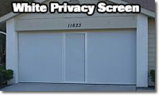 Lifestyle Garage Door Screen - White Privacy Screen